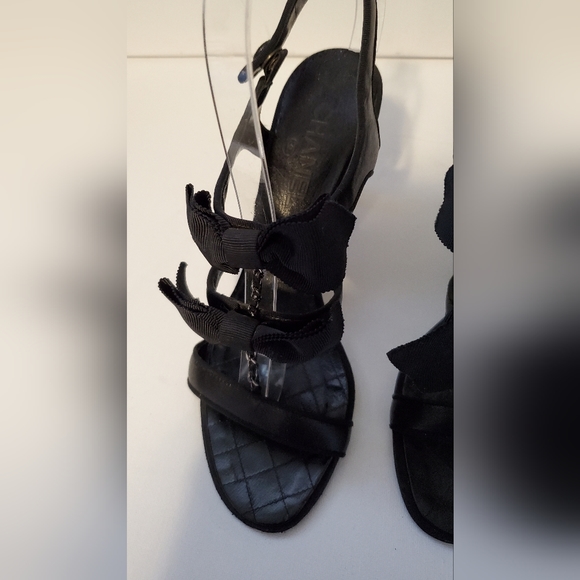 Authentic Chanel 2007 interlocking CC Slingback Sandals - size EU38.5/US 8 - Picture 9 of 12